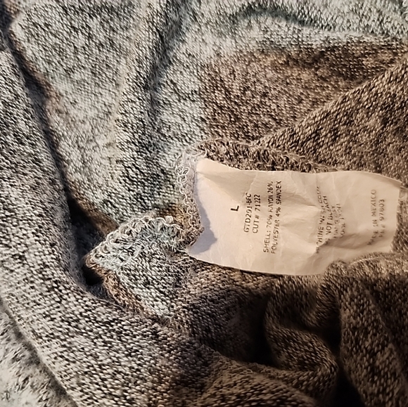 Green Envelope Los Angeles Sweatshirt,  Cowl Collar Gray Size L - Picture 7 of 16